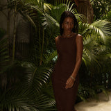 THE SECRET PRE-ORDER: GRACE The Ultra Mesh Maxi - Chocolate Brown